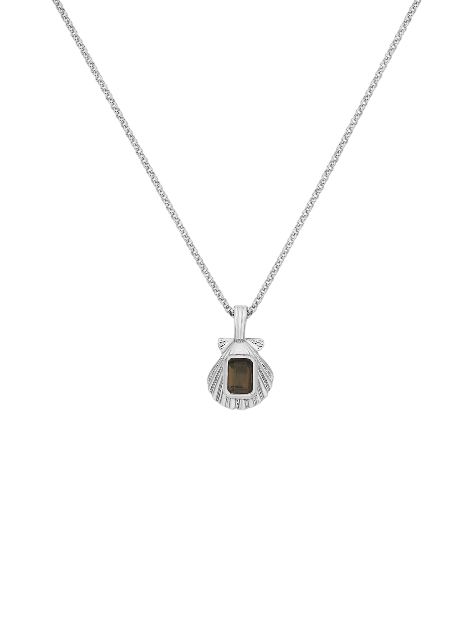 Cordelia necklace silver with smokey quartz